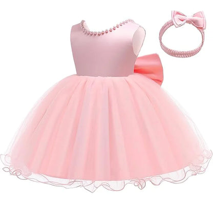 Baby Girls Christmas Princess Dress | Infant Christening & 1st Birthday Party Outfit | Newborn Wedding & Holiday Clothes