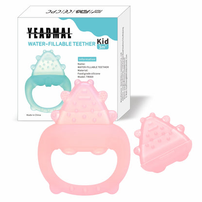 Freezable Baby Silicone Teething Toys – Cooling Relief for Babies 0-12 Months, BPA-Free, Water-Filled & Ice Teething Toys, Safe
