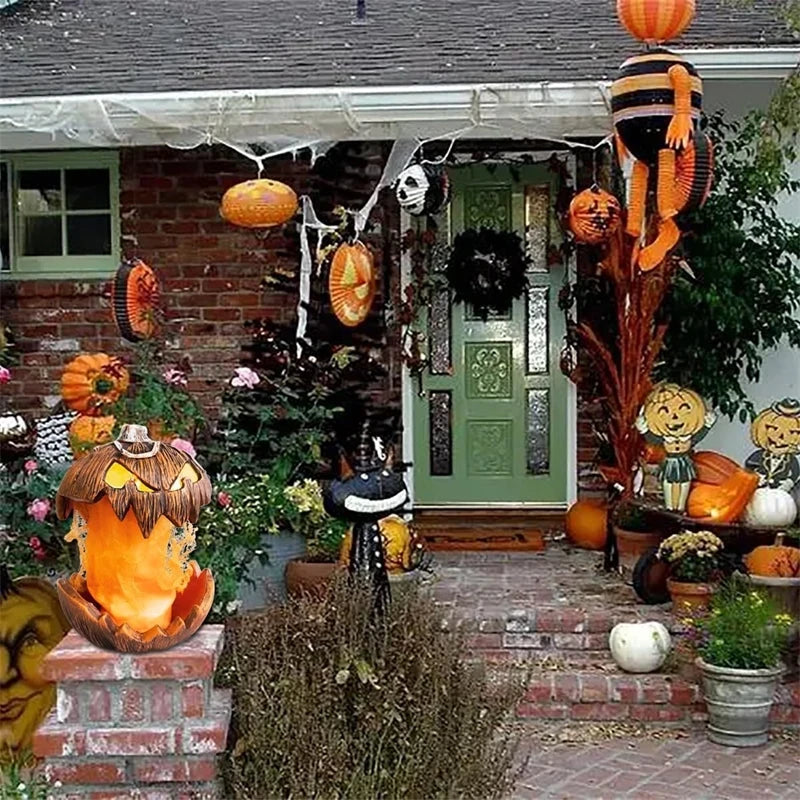 Pumpkin Halloween Animated Prop | Scary Rising & Falling Pumpkin with Sound & Light | Haunted House Party Decoration
