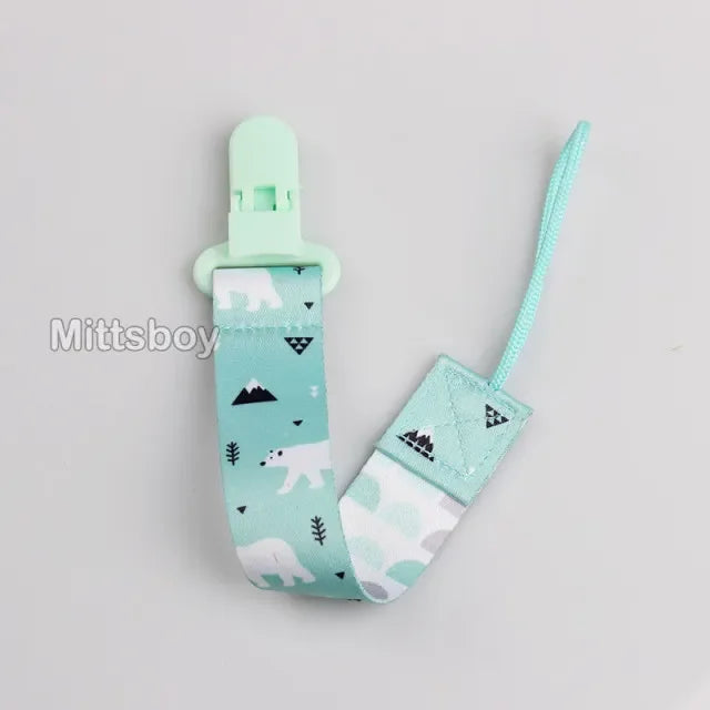 Custom Name Baby Pacifier Clip | Silicone Beads Flower Ring Teething Chain | Eco-Friendly Beech Wood Dummy Holder