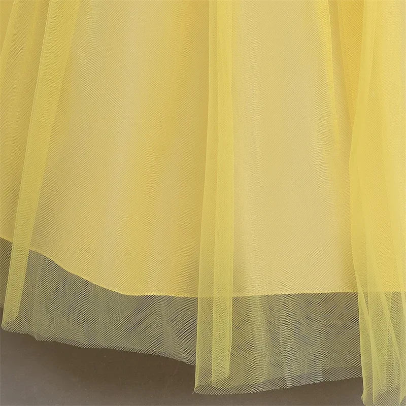Cinderella Belle Princess Costume Dress for Girls | Rapunzel Cosplay Outfit | Kids Halloween Disguise, Christmas & Birthday Party Clothes