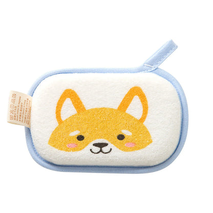 Baby Bath Sponge Brush | Soft Cotton Scrubber Towel with Elephant Pattern | Infant & Children Shower Bath Ball