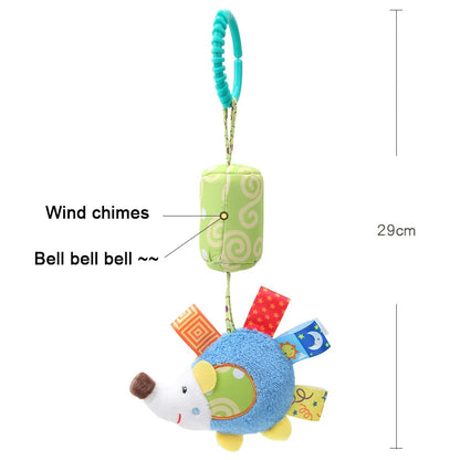 Soft Infant Crib & Stroller Mobile Hanging Rattle – Cute Stuffed Animal Baby Toys | Educational Hand Grip Toy for Brain Development