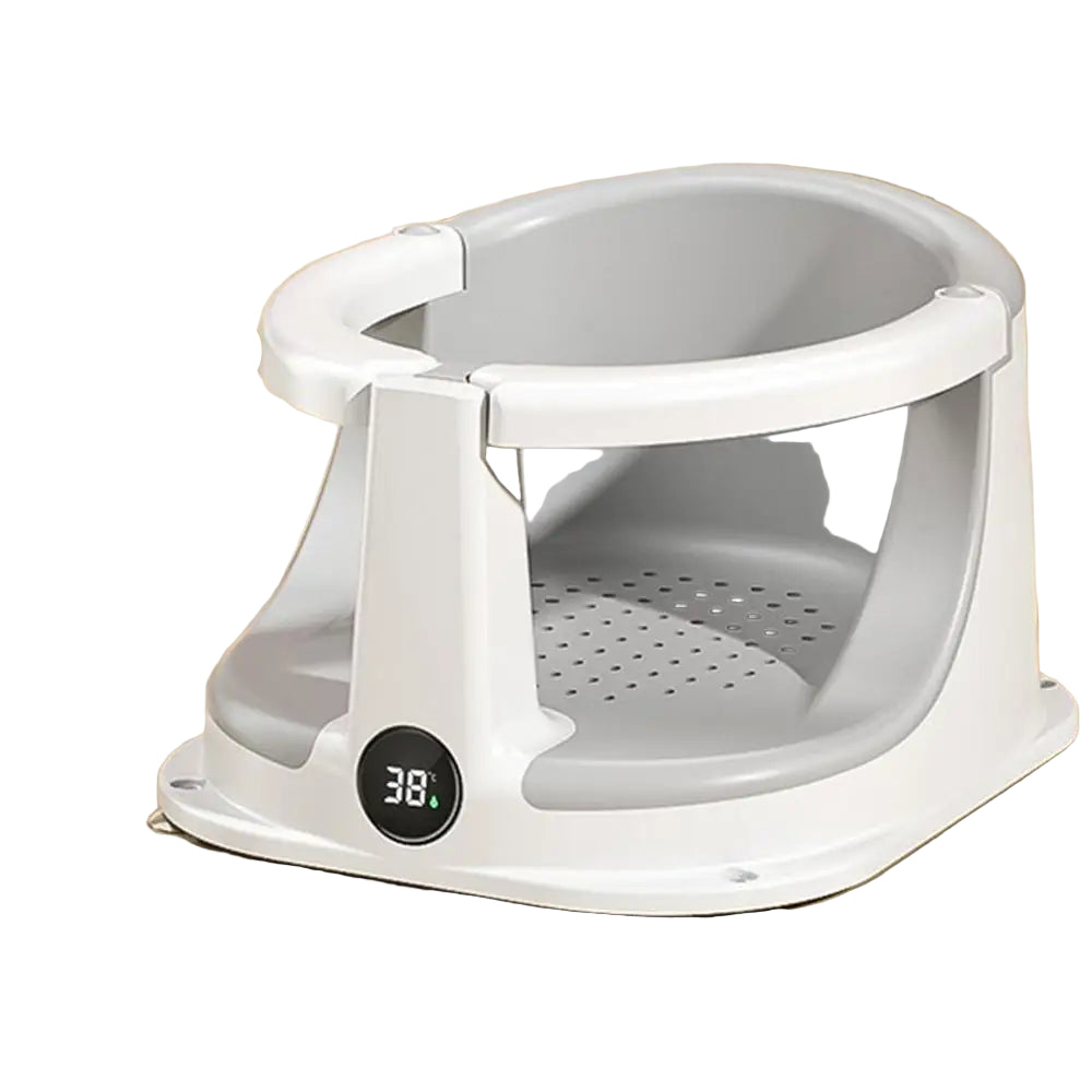 Real-time Temperature Silicone Baby Take A Bath Bathtub Non-Slip Foot Bath Bucket Folding Bathroom With Temperature Sensing