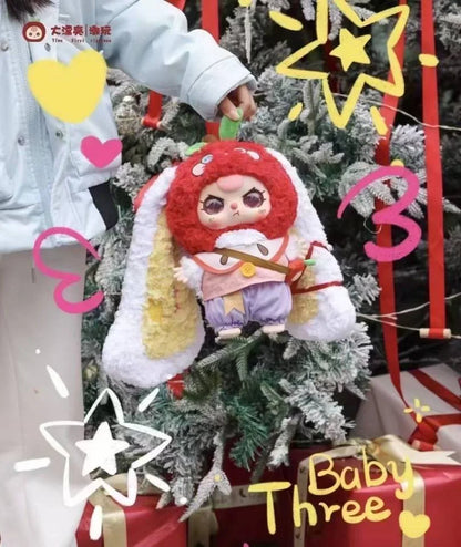In Stock Baby Three 400% Christmas Limited Style Vinyl Doll Kawaii Doll Character Big Baby Collection Blind Box Cute Toys Gifts