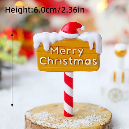 Christmas Cake Topper Set | Bear Doll Ornaments, Red Sweater & Green Shirt, Rainbow Arch & Gift Box | Holiday Party Cake Decorations
