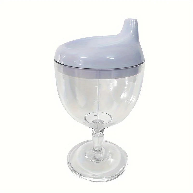 Fun Kids Party Cup – Baby Wine Sippy Cup for Juice, Milk & Water | Plastic Goblet Chalice Training Cup for Birthday Parties