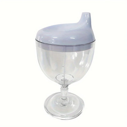 Fun Kids Party Cup – Baby Wine Sippy Cup for Juice, Milk & Water | Plastic Goblet Chalice Training Cup for Birthday Parties