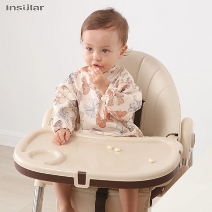 New Children Feeding Aprons – Waterproof Long Sleeve Baby Bib with Pocket | Full Cover Baby Bibs for Toddlers Boys & Girls