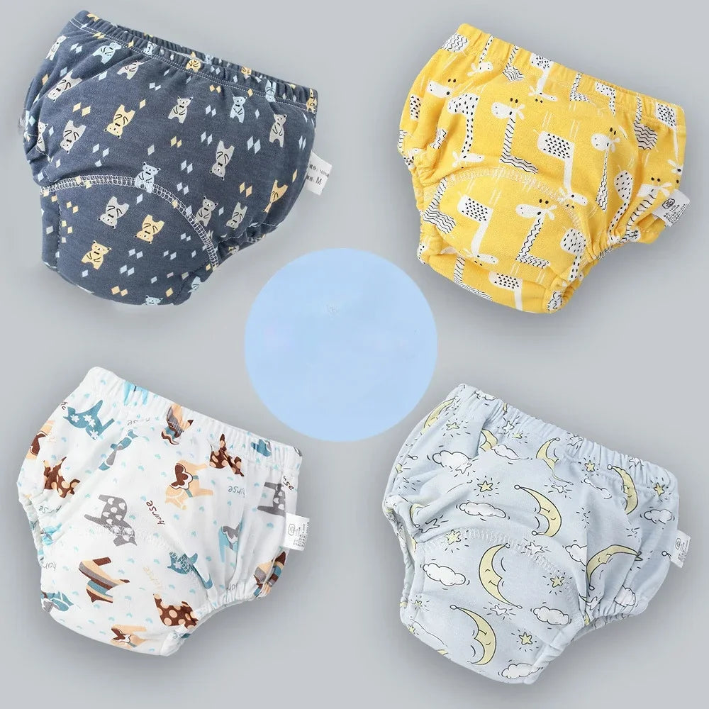 Baby Training Pants – 6 Layer Cotton Cloth Diapers | Breathable, Reusable & Washable Underwear for Toddlers & Children