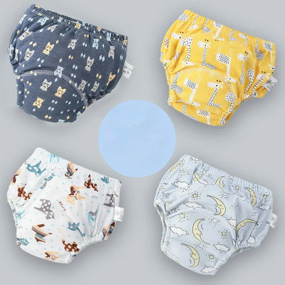 Baby Training Pants – 6 Layer Cotton Cloth Diapers | Breathable, Reusable & Washable Underwear for Toddlers & Children