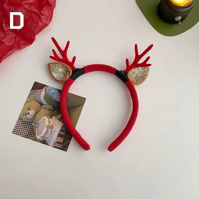 Christmas Headband | Reindeer Antlers, Snowman & Xmas Tree Design | Party Favor, Photo Booth & Holiday Decoration
