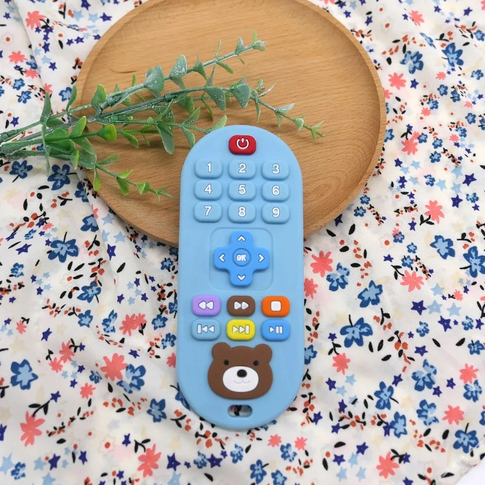 1/4pcs Baby Teething Remote Control Toy | Silicone Simulation Teether for Infants & Toddlers | Safe Chew Toy for Teething Relief