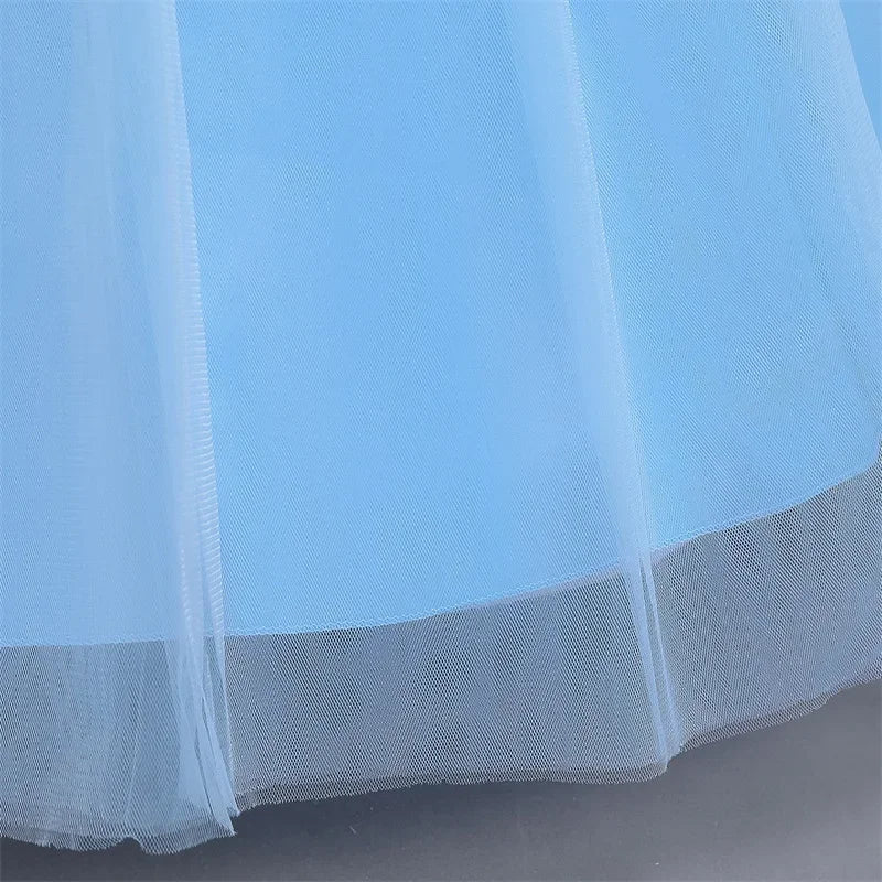 Cinderella Belle Princess Costume Dress for Girls | Rapunzel Cosplay Outfit | Kids Halloween Disguise, Christmas & Birthday Party Clothes