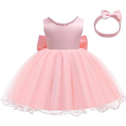 Baby Girls Christmas Princess Dress | Infant Christening & 1st Birthday Party Outfit | Newborn Wedding & Holiday Clothes