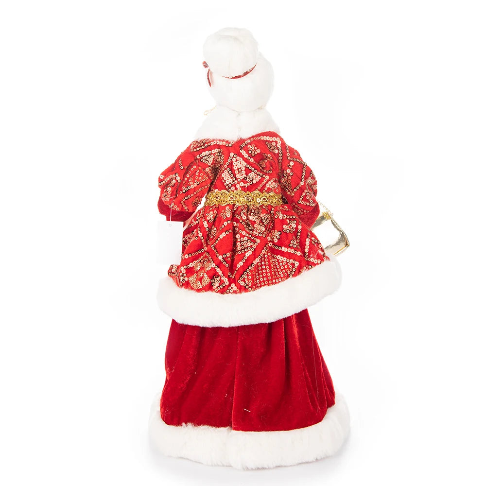 Christmas Decoration – Big Santa Claus Doll & Grandma Figurine | Holiday Room & Tree Décor Gift