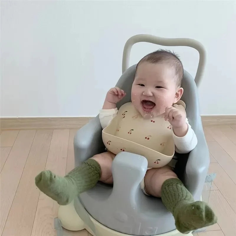 Fashionable Baby Silicone Bib – Adjustable Waterproof Feeding Cloth & Saliva Towel | Newborn Infant Bibs for Boys & Girls