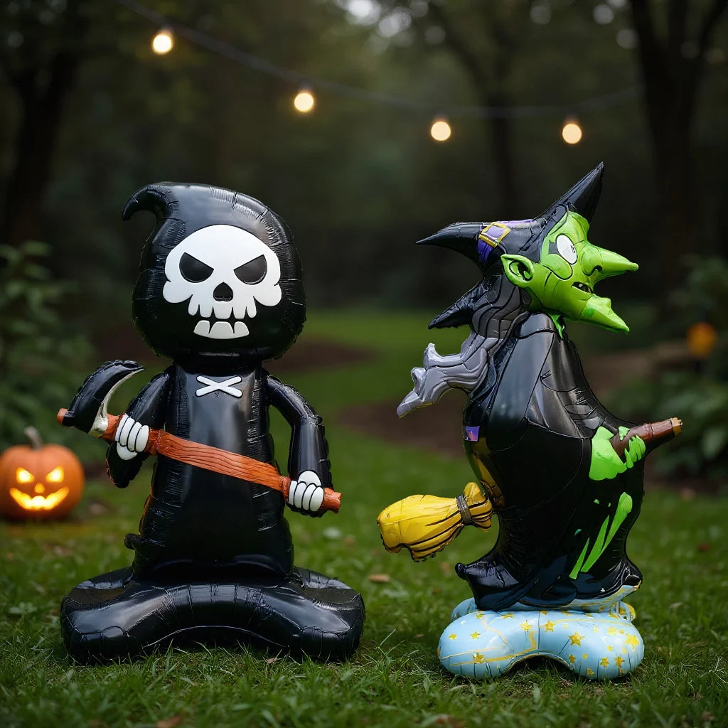 1PC Halloween Witch & Grim Reaper Balloon | 2026 Halloween Party Decoration Supplies | Baby Shower, Birthday & Helium Globos