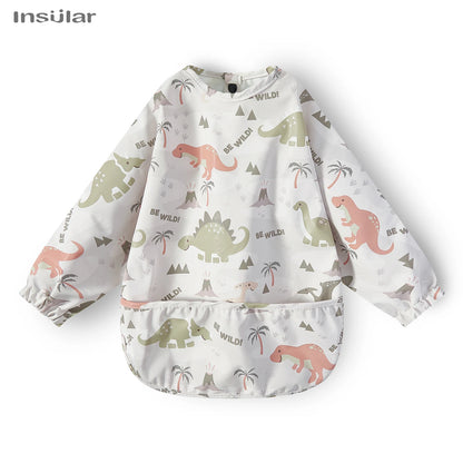 New Children Feeding Aprons – Waterproof Long Sleeve Baby Bib with Pocket | Full Cover Baby Bibs for Toddlers Boys & Girls