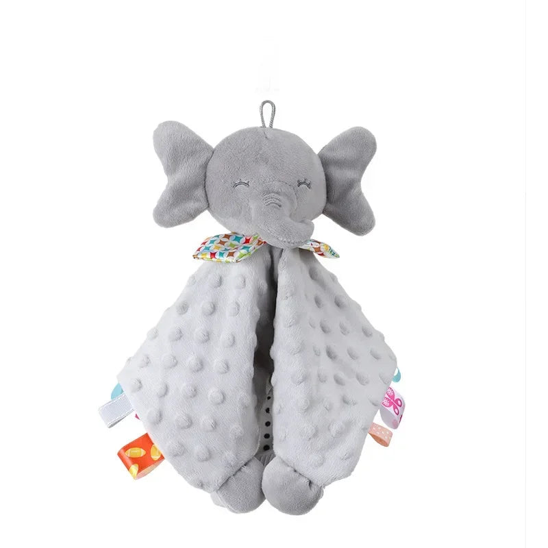 Personalised Baby Elephant Security Blanket – Organic Cotton Comforter with Silicone Teether | Newborn Infant Snuggle Toy & Baby Shower Gift