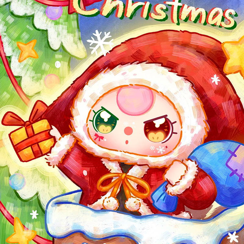 In Stock Baby Three 400% Christmas Limited Style Vinyl Doll Kawaii Doll Character Big Baby Collection Blind Box Cute Toys Gifts