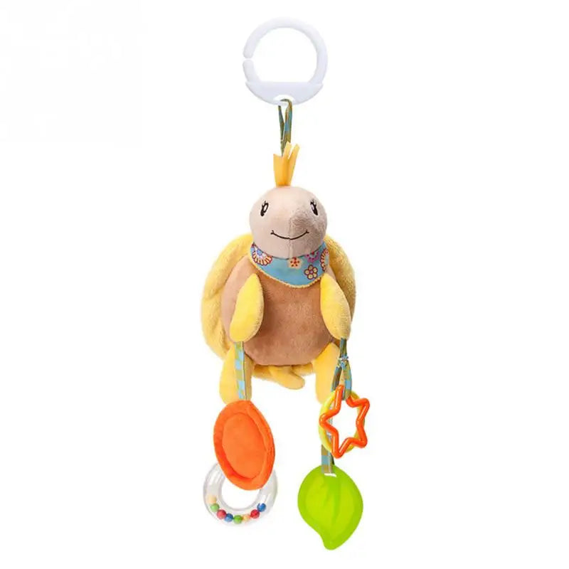 Soft Giraffe & Zebra Animal Handbell Rattle Plush Baby Toy with Teether | Infant Developmental Handle Toys for Newborn Gifts