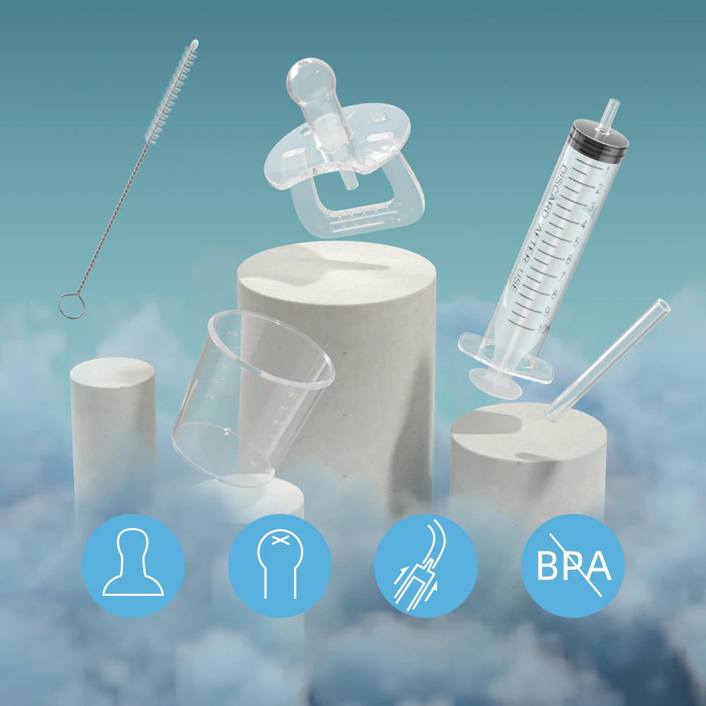 Baby Dropper Dispenser Transparent Pacifier Smart Medicine Dispenser Needle Feeder Squeeze Medicine Kids Feeding Utensils