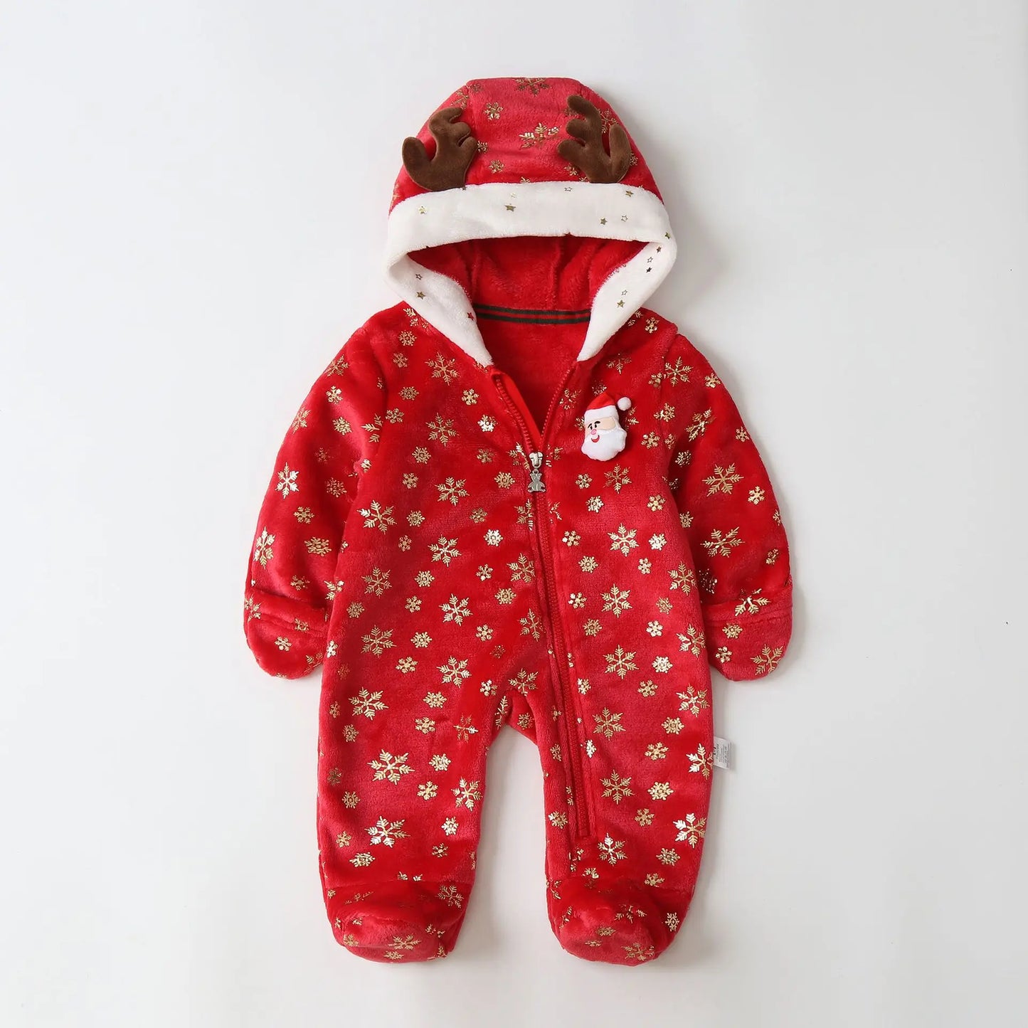 AYNIGIELL Newborn Baby Christmas Clothes | Plush Winter Romper Jumpsuit | Infant Boys Girls Warm Holiday Outfit