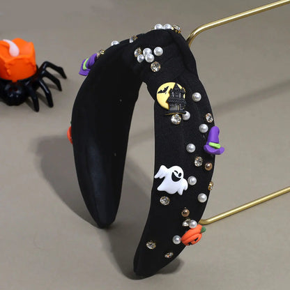 Halloween Headband for Girls & Women | Pumpkin, Bat, Ghost, Witch Hat Costume Hair Accessory | Funny Dress-Up Party Gift