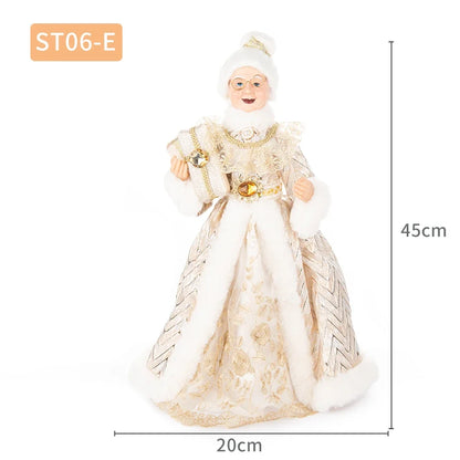 Christmas Decoration – Big Santa Claus Doll & Grandma Figurine | Holiday Room & Tree Décor Gift