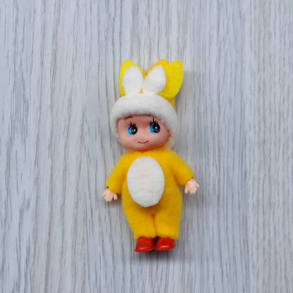 7cm Christmas Elf Baby Dolls | Miniature Dolls with Dummy & Movable Arms Legs | Dollhouse Accessories & Holiday Decorations
