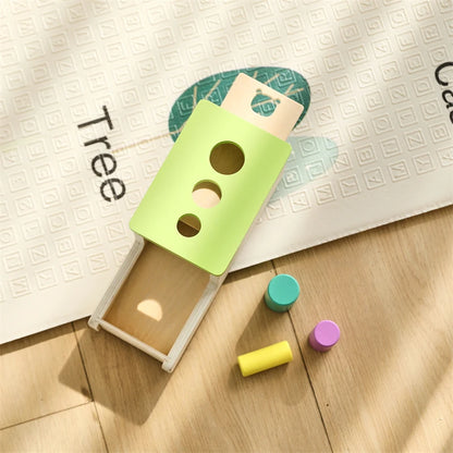 Baby Wooden Montessori Toys – Rectangular Box with Peg Drop for Vision Training, Color Sensory & Early Education Gifts