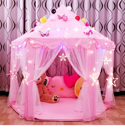 Portable Children’s Tent | Kids Play Tent Toys for Girls | Princess Castle Teepee, Indoor/Outdoor Playhouse, Baby Christmas Gift