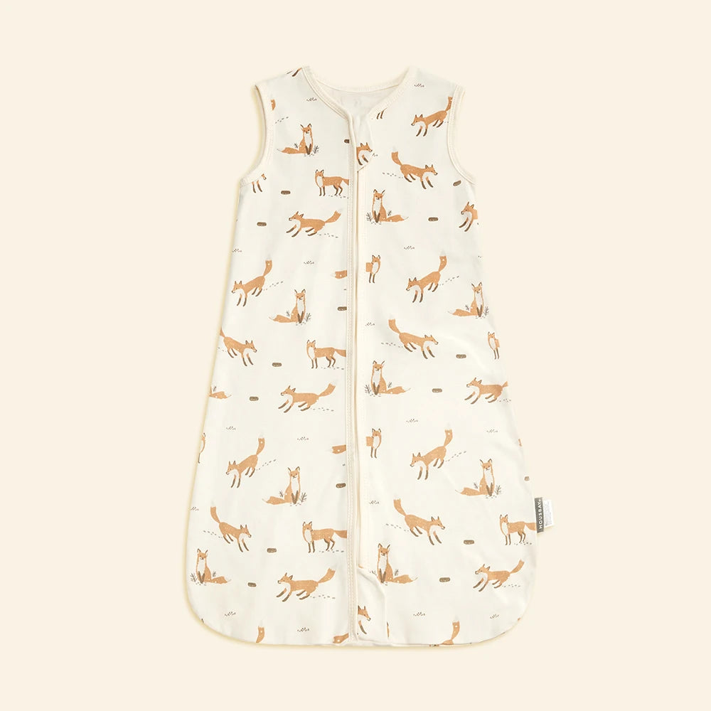 Baby Summer Sleeping Bag 0–24 Months – Lightweight 0.5 TOG Wearable Blanket, Thin Layer Sleep Sack with Anti-Kick Design, Beige Wheat Print