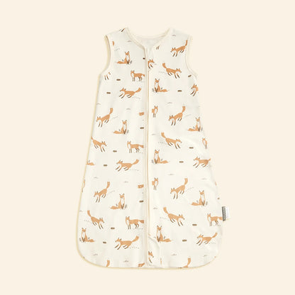 Baby Summer Sleeping Bag 0–24 Months – Lightweight 0.5 TOG Wearable Blanket, Thin Layer Sleep Sack with Anti-Kick Design, Beige Wheat Print