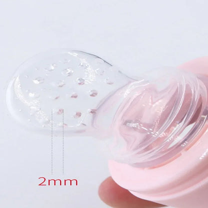 Baby Spoon Bottle Feeder – Silicone Squeeze Spoon with Medicine Dropper | Safe Feeding Utensils & Cutlery for Infants & Toddlers