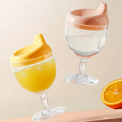 Fun Kids Party Cup – Baby Wine Sippy Cup for Juice, Milk & Water | Plastic Goblet Chalice Training Cup for Birthday Parties