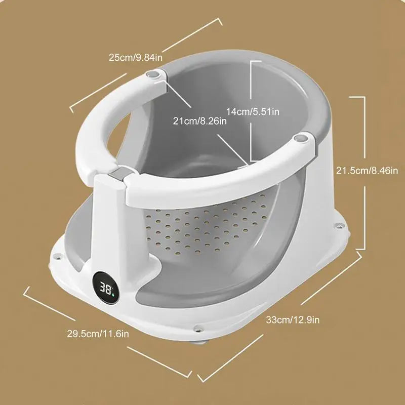 Real-time Temperature Silicone Baby Take A Bath Bathtub Non-Slip Foot Bath Bucket Folding Bathroom With Temperature Sensing