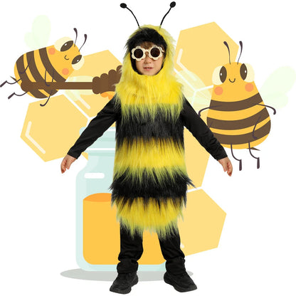 Baby & Kids Bee Costume | Halloween Role-Play Outfit with Dress & Headband | Cute Insect Costume for Christmas & Parties