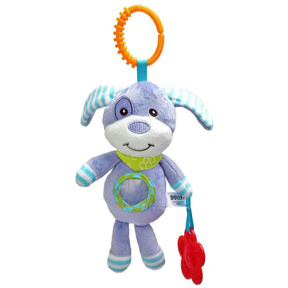 Soft Infant Crib & Stroller Mobile Hanging Rattle – Cute Stuffed Animal Baby Toys | Educational Hand Grip Toy for Brain Development