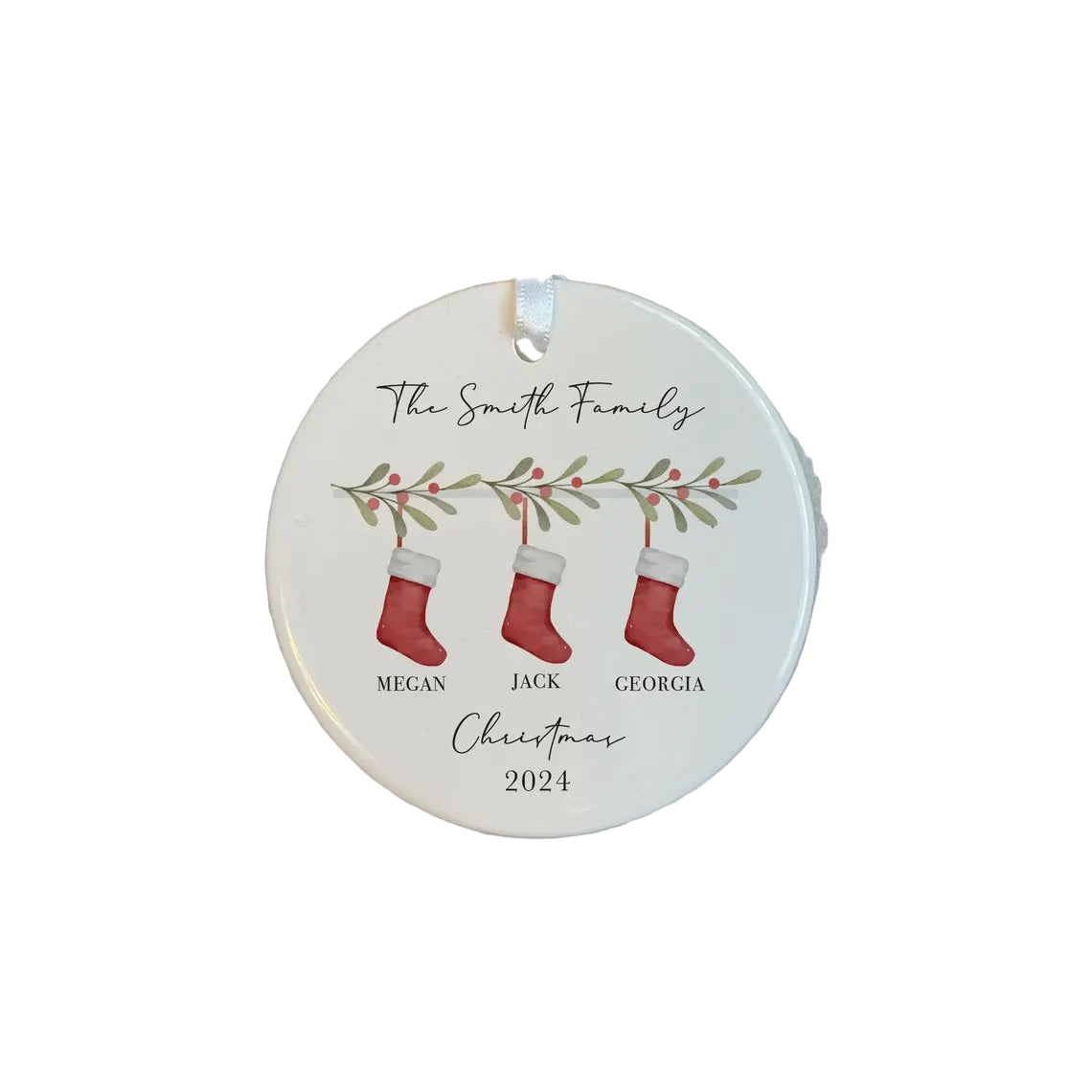 Personalised First Christmas as a Family of 3 Bauble | Custom Baby’s First Xmas Ornament | Family Christmas Tree Decoration Keepsake