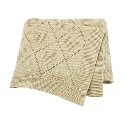 Super Soft Cotton Baby Blanket – Newborn Knit Swaddle Wrap for Stroller, Nursery & Sleeping (90×70cm)