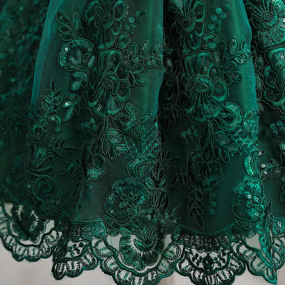 Baby Girl Christmas Dress | Toddler Long Sleeve Lace Tutu Princess Gown | 1st Birthday, Wedding & Party Outfit