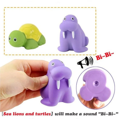 Baby Bath Toy Net Fishing Set – Floating Cartoon Animal Water Toys for Kids, Bathtub, Pool & Beach Play Gift