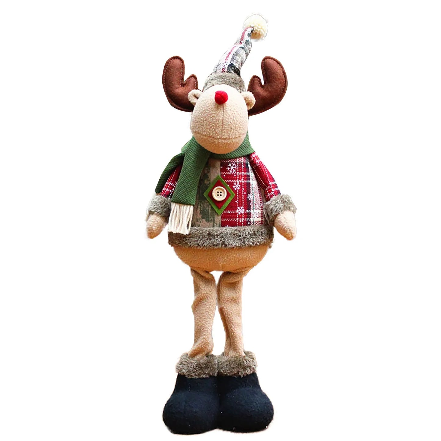 Christmas Decorative Dolls | Standing Santa Claus, Snowman & Reindeer Ornaments for Holiday Home & New Year Décor