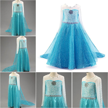 Cinderella Belle Princess Costume Dress for Girls | Rapunzel Cosplay Outfit | Kids Halloween Disguise, Christmas & Birthday Party Clothes