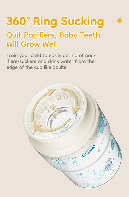 280ml Baby Training Cup with 360° Spill-Proof Drinking Lid – Leakproof, BPA-Free Infant Sippy Cup for Toddlers