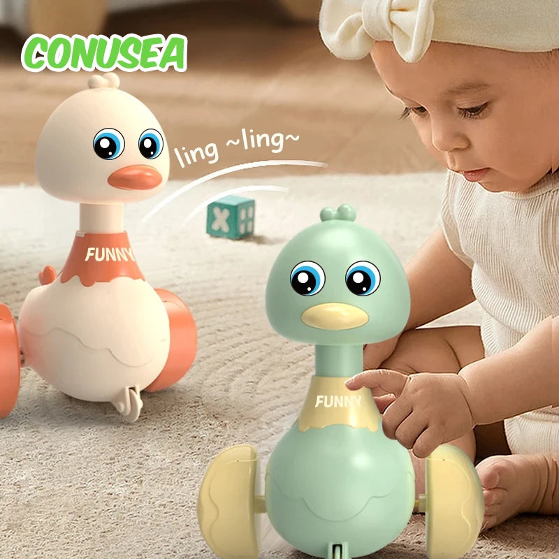 Baby Duck Swing Toy Car | Cartoon Inertia Pull-Back Vehicle | Early Education Glide Toy for Toddlers Boys & Girls