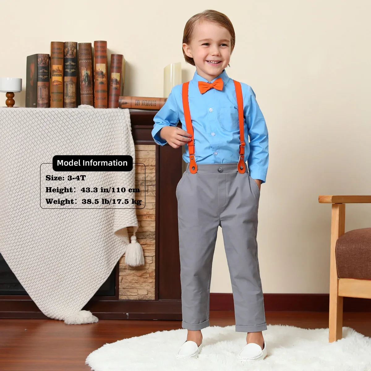 Blippi Halloween Outfit | Toddler Gentleman Suit with Suspenders | Birthday Party, Photography & Holiday Gift Clothes
