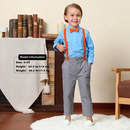 Blippi Halloween Outfit | Toddler Gentleman Suit with Suspenders | Birthday Party, Photography & Holiday Gift Clothes